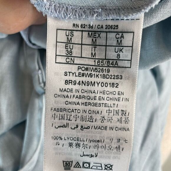 Guess Light Blue Lyocell Midi Dress Size M EUC - Picture 9 of 9